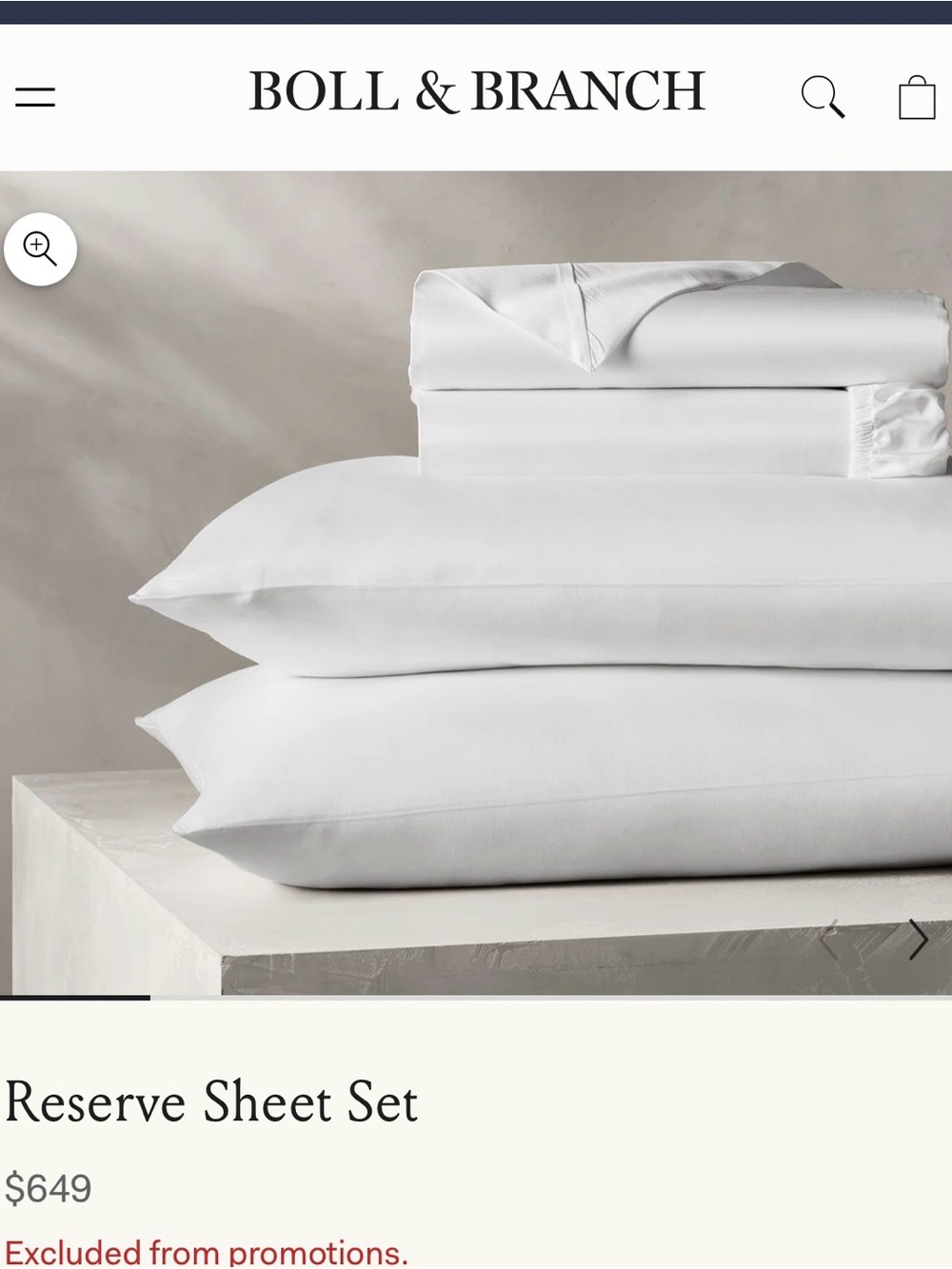 BOLL & BRANCH Reserve sheet set - KING